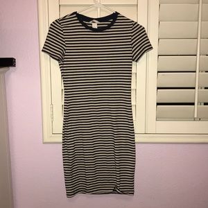 Causal, Stripped Bodycon Dress